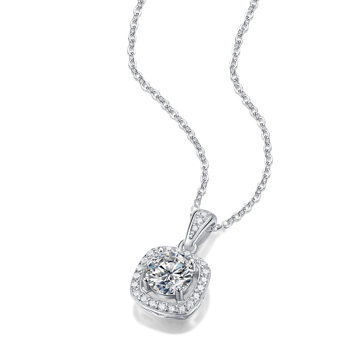 Necklaces for1 carat-Moissanite loose stone factory customization dzlj003