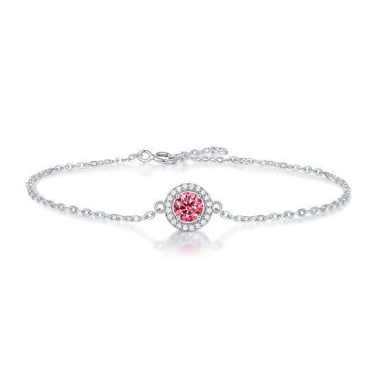 s925 pink moissanite bracelet L9373-5.0