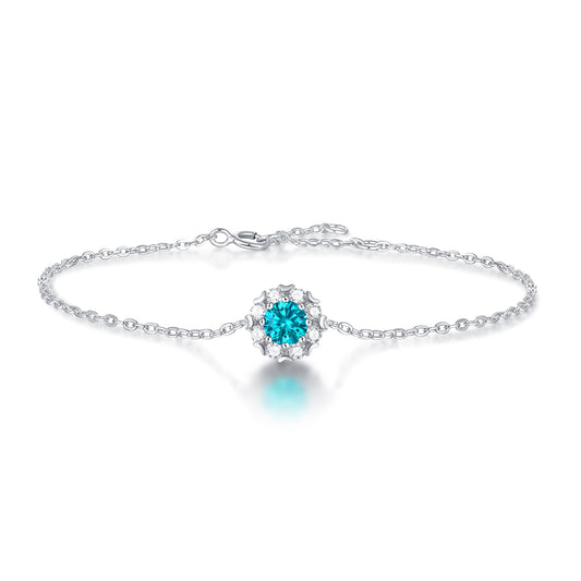s925 blue moissanite bracelet L10733-5.0