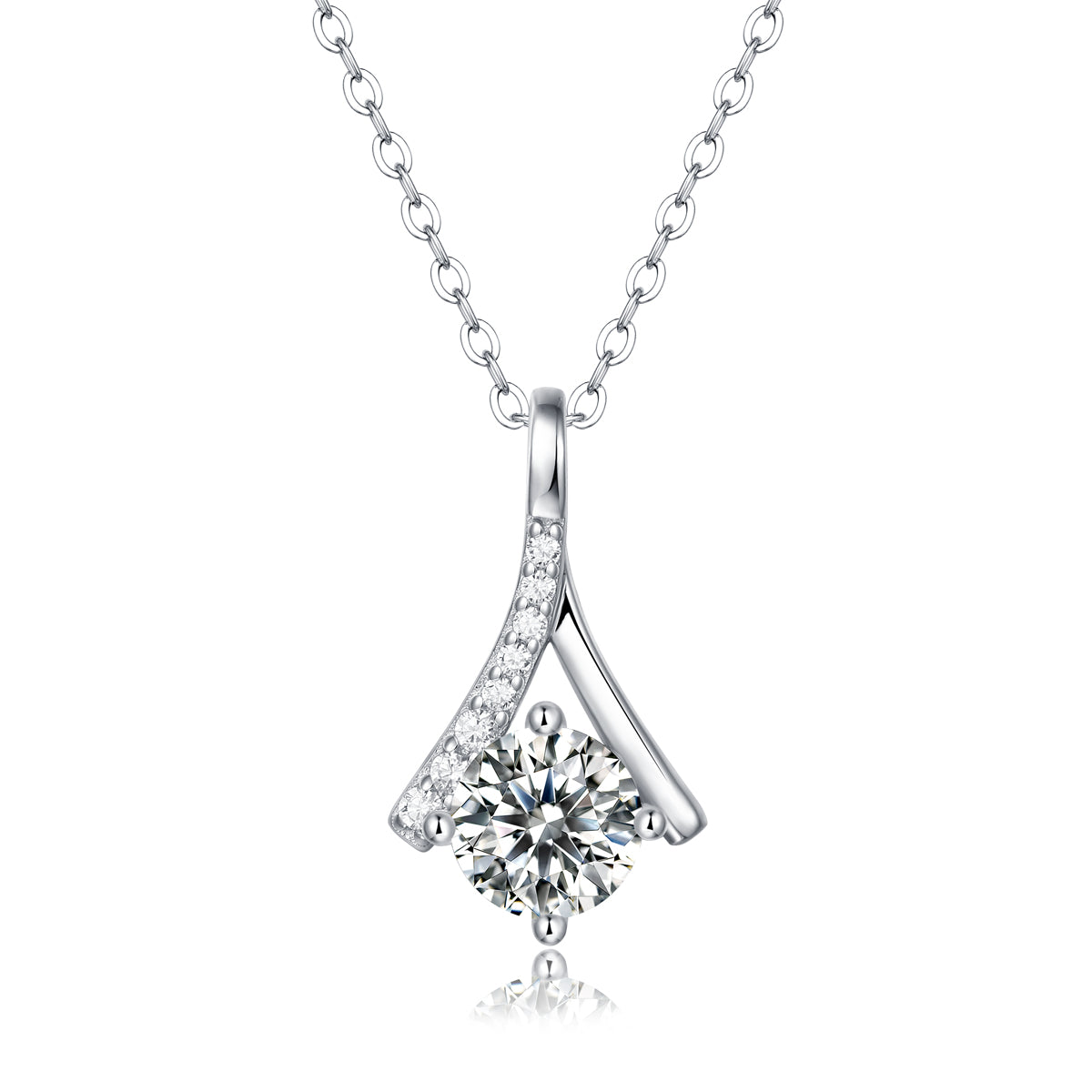 Necklaces for1 carat-Moissanite loose stone factory customization dzlj003