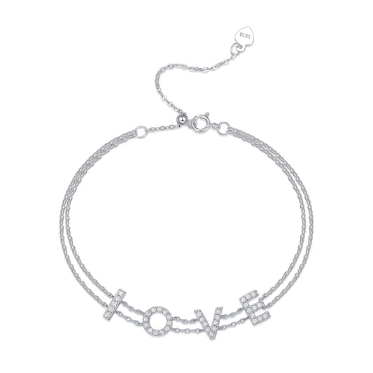 silver moissanite bracelet L12680